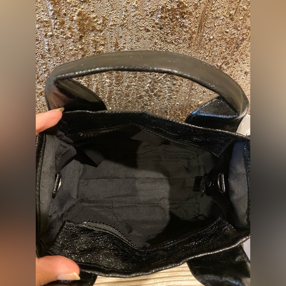 LIKE NEW Urban Outfitters Sold Out BDG Serena Coated Denim Mini Tote Bag - Black - Picture 9 of 16